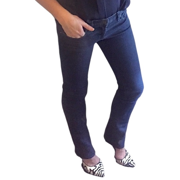 J Brand Dark Blue Indigo Wash Low Rise Straight Leg Boot Cut Denim Jeans - 26 - Picture 8 of 16